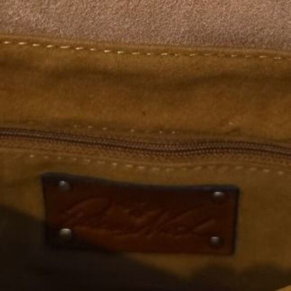 Patricia Nash Top Handle Satchel Yoeky Colorblock British Black Tan Leather - Picture 6 of 11